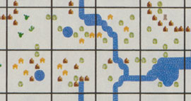 Exclusiva, pgs. 30 y 31 - detalle del mapa del juego 'Saimazoom'